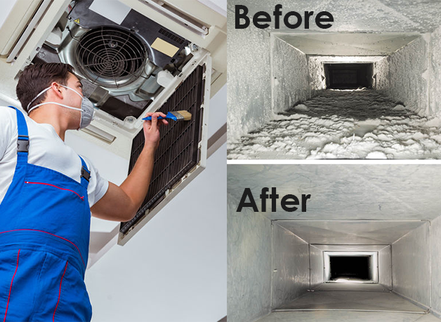 AirMaker Air Duct Services - Before and After